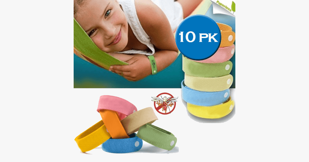 10-pack mosquito repellent bands - Various colors