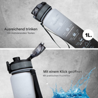 Water bottle with time markers – HydraHero