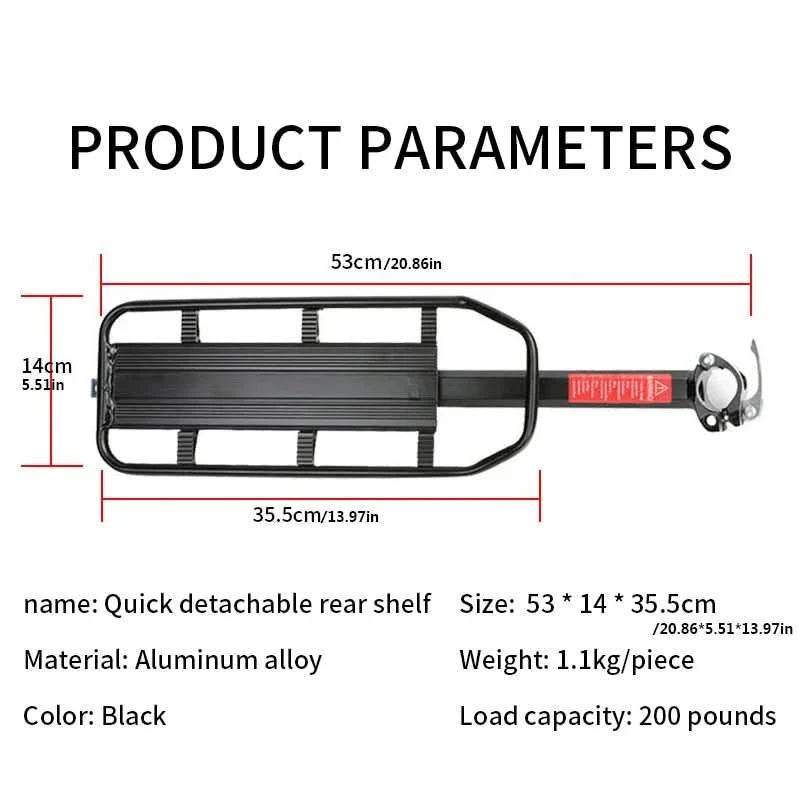 Aluminium bike rack with reflector plate