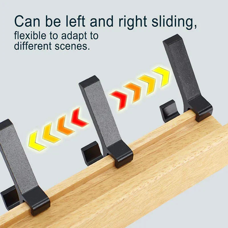 Wall wardrobe with movable hooks – Scandinavian design made of wood metal