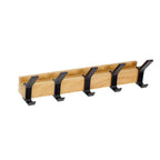 Wall wardrobe with movable hooks – Scandinavian design made of wood metal