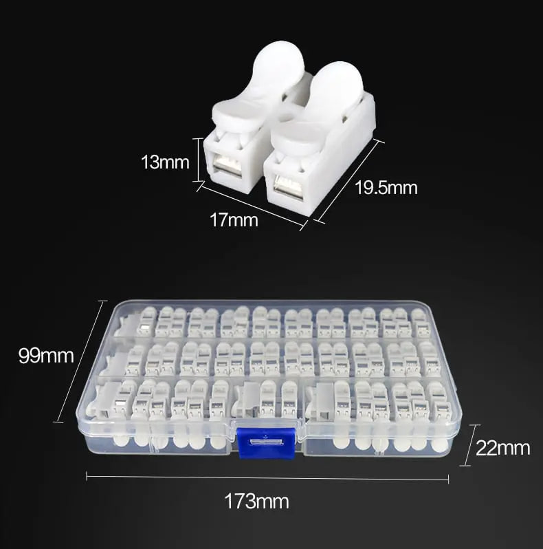 Effortless Push Wire Connectors (55 pieces) – Safe & Reliable Electrical Connections
