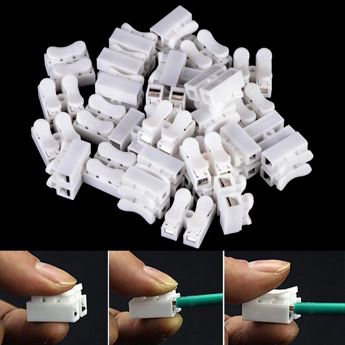 Effortless Push Wire Connectors (55 pieces) – Safe & Reliable Electrical Connections