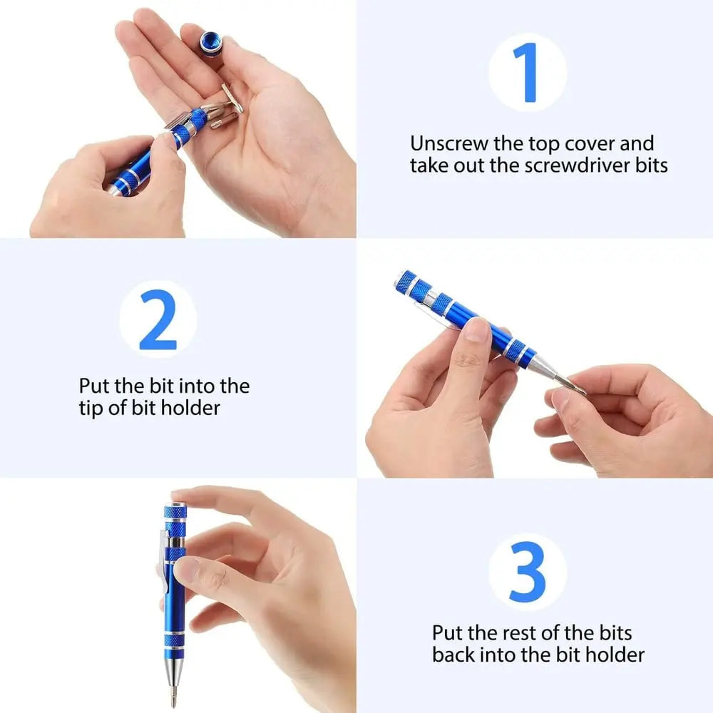 PocketFix – The 8-in-1 screwdriver for every situation!