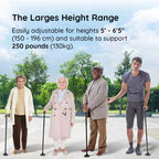 Multi-Functional Foldable LED Walking Cane