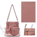 Multi-Pocket Soft PU Shoulder Bag