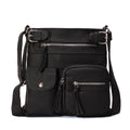 Multi-Pocket Soft PU Shoulder Bag