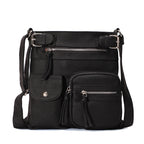 Multi-Pocket Soft PU Shoulder Bag