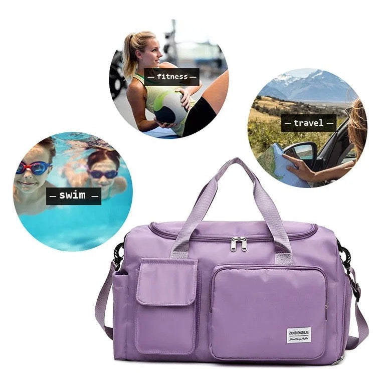 Traventix Travel Bag with Multiple Compartments | Waterproof & Lightweight | Sports, Fitness & Weekend Bag for Men & Women
