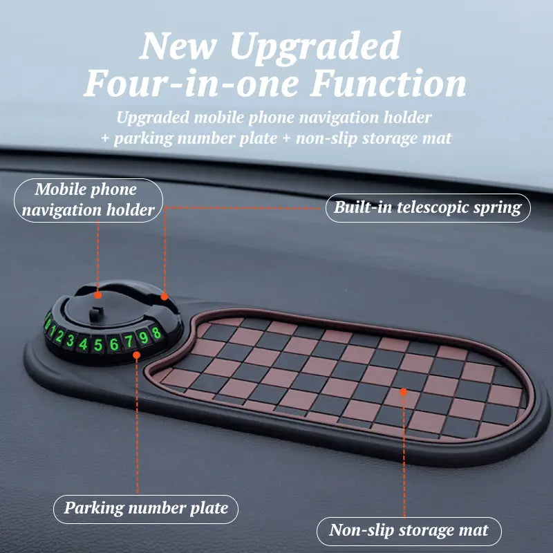 Multifunctional Anti-Slip Mat for Car – Phone Holder and Organizer in One