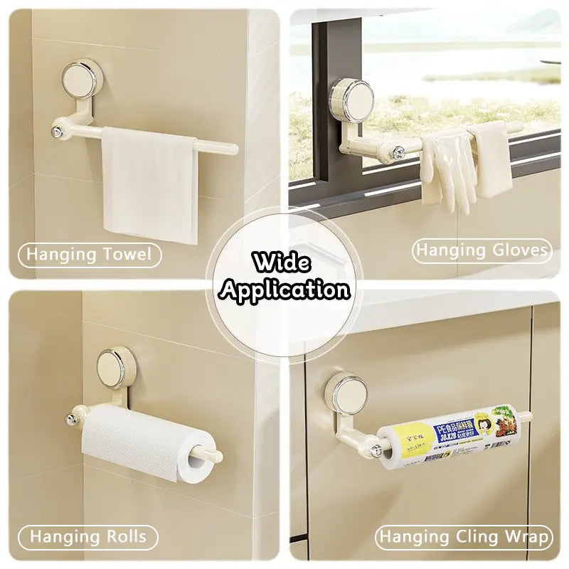 Multifunctional Hanging Rod with Suction Cup – Redatable Design