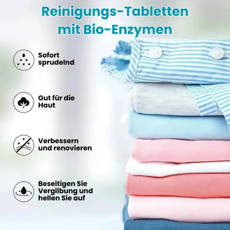 Deep Cleaning Tabs with Bio-Enzyme – For Clothing, Shoes & More