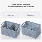 Multifunctional Refrigerator Storage Box with Foldable Dividers