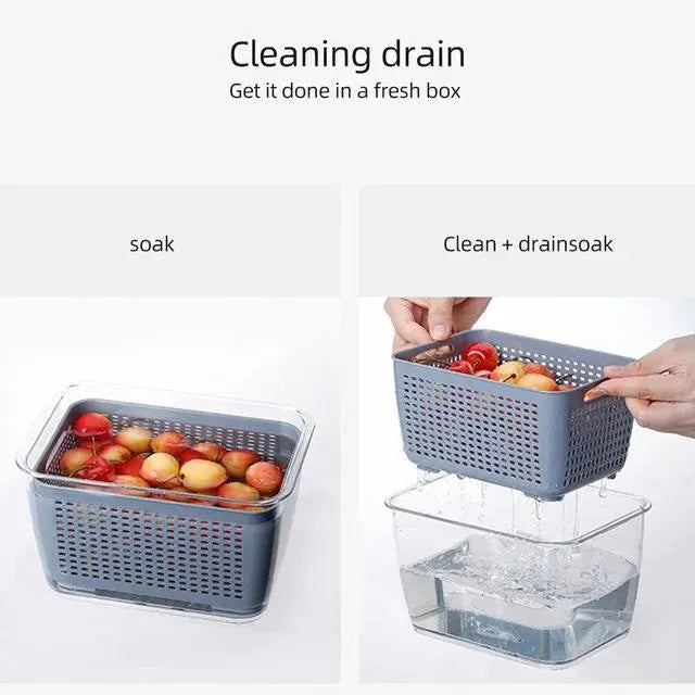 Multifunctional Refrigerator Storage Box with Foldable Dividers