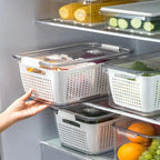Multifunctional Refrigerator Storage Box with Foldable Dividers