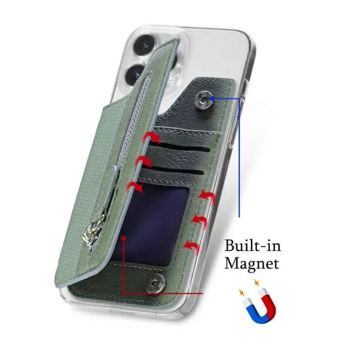 Multifunctional, self-adhesive phone case with card holder