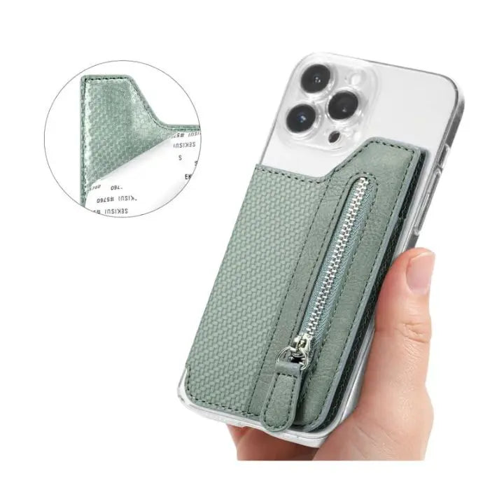 Multifunctional, self-adhesive phone case with card holder