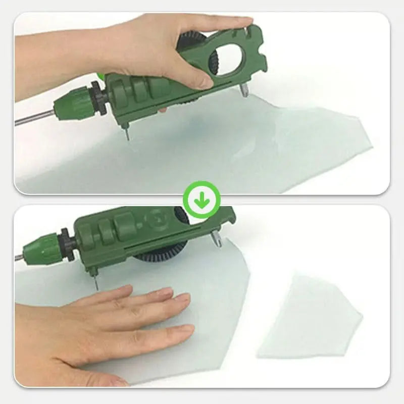 Multifunctional Glass Cutter with Drilling and Grinding Function
