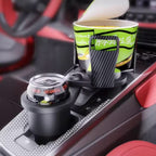 360° swivelling car cup holder for double drinks