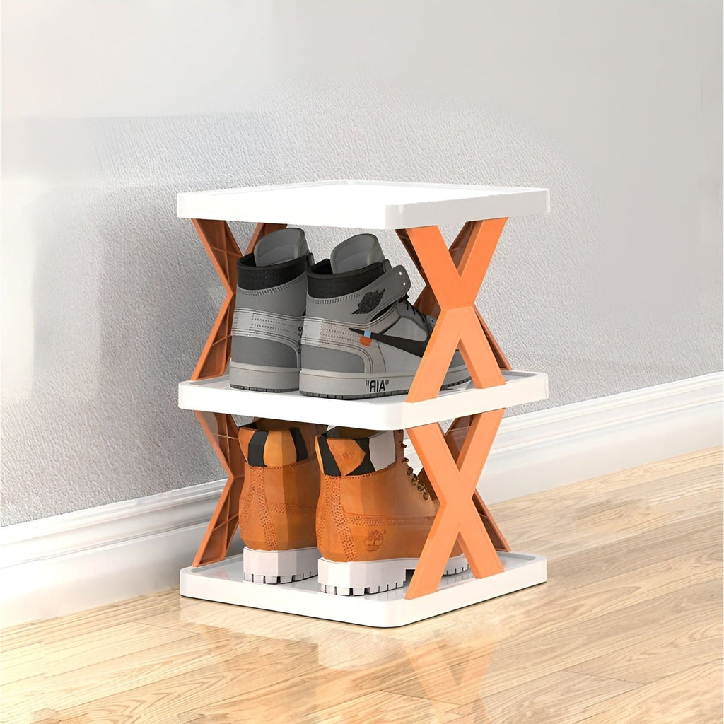 FlexiStack Shoe Rack – Foldable Multiple Shoe Organizer for Small Spaces