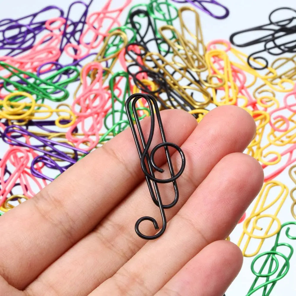 Music note paper clips – for school, office & creative gifts
