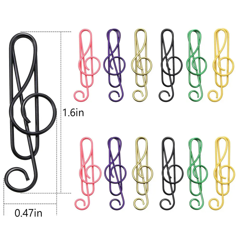 Music note paper clips – for school, office & creative gifts