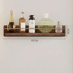 Wall coat rack made of bamboo with shelf & sturdy hooks