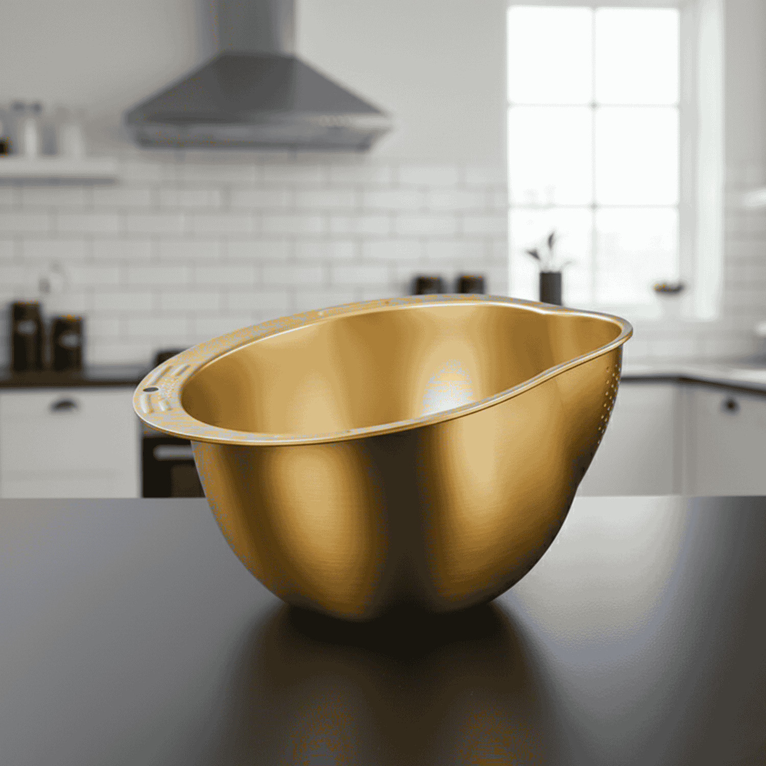 Robust sieve bowl for efficient work in the kitchen