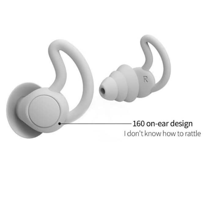 Soft silicone earplugs to reduce noise for better sleep