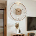 Silent wall clock in Scandinavian design made of natural wood