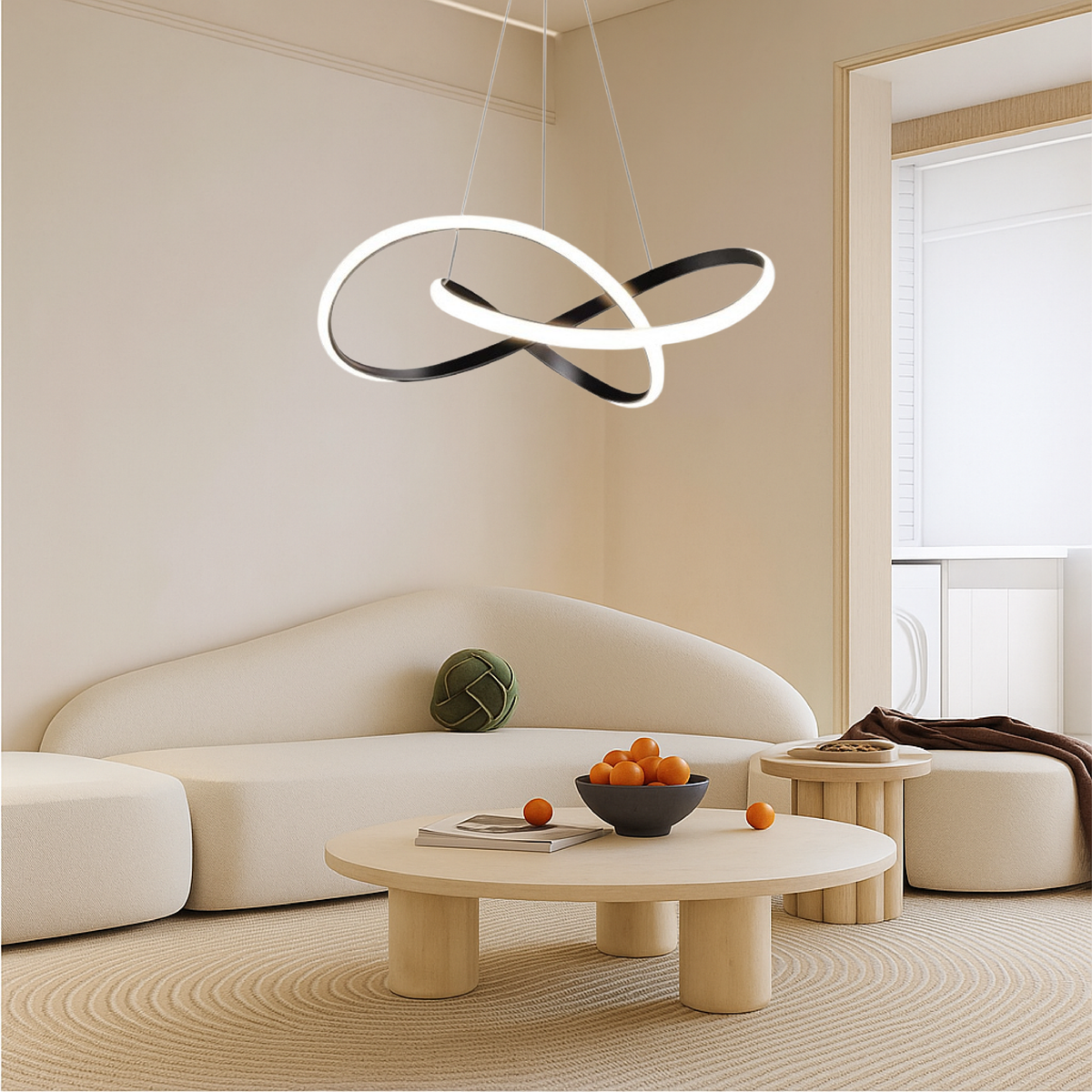 Modern Pendant Lamp Dining Room Aluminum Black