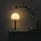 Nightstand Lamp Gray Glass