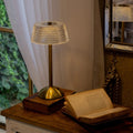 Nightstand Lamp Crystal Gold