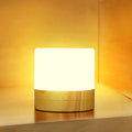 Nightstand Lamp Touch Dimmable Wood