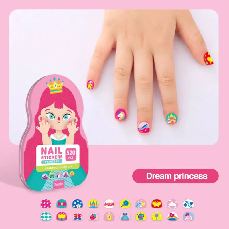 Nail Sticker Set for Kids — Over 520 creative, waterproof designs