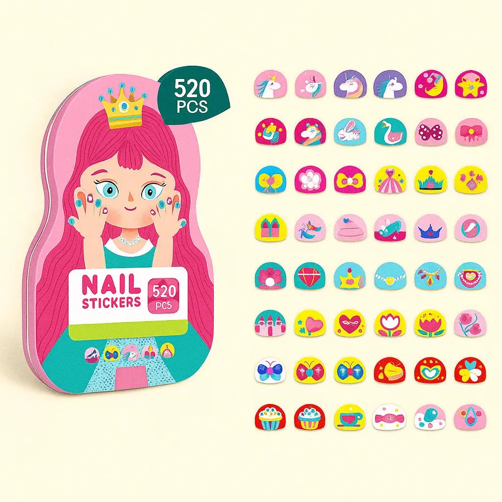 Nail Sticker Set for Kids — Over 520 creative, waterproof designs