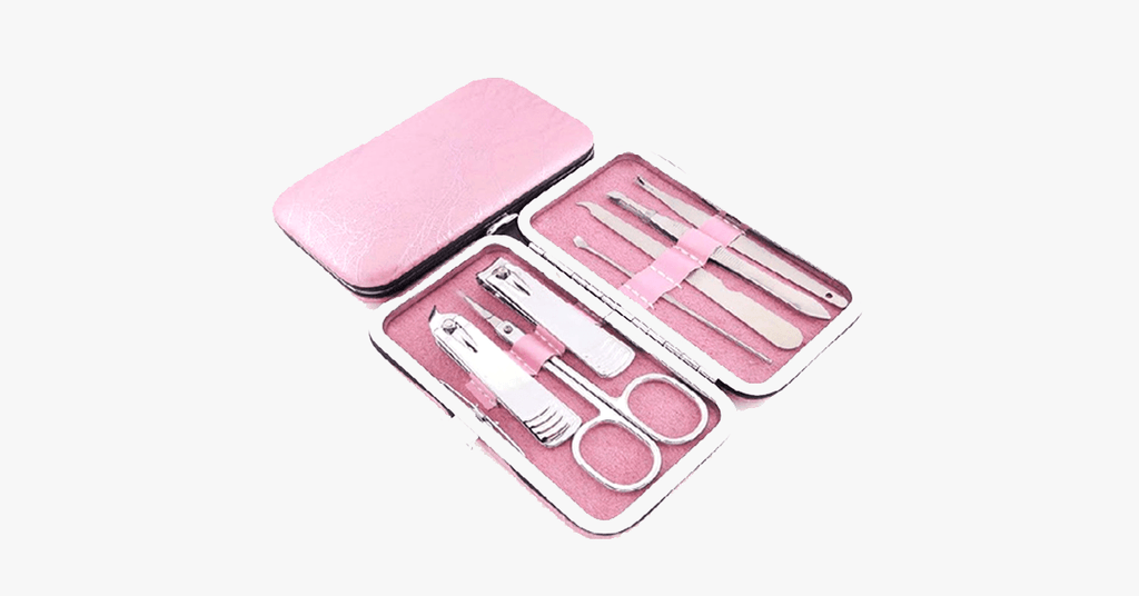 7-piece nail clipper set - Comes in a pink case - Perfect for manicure!