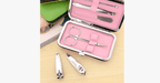 7-piece nail clipper set - Comes in a pink case - Perfect for manicure!