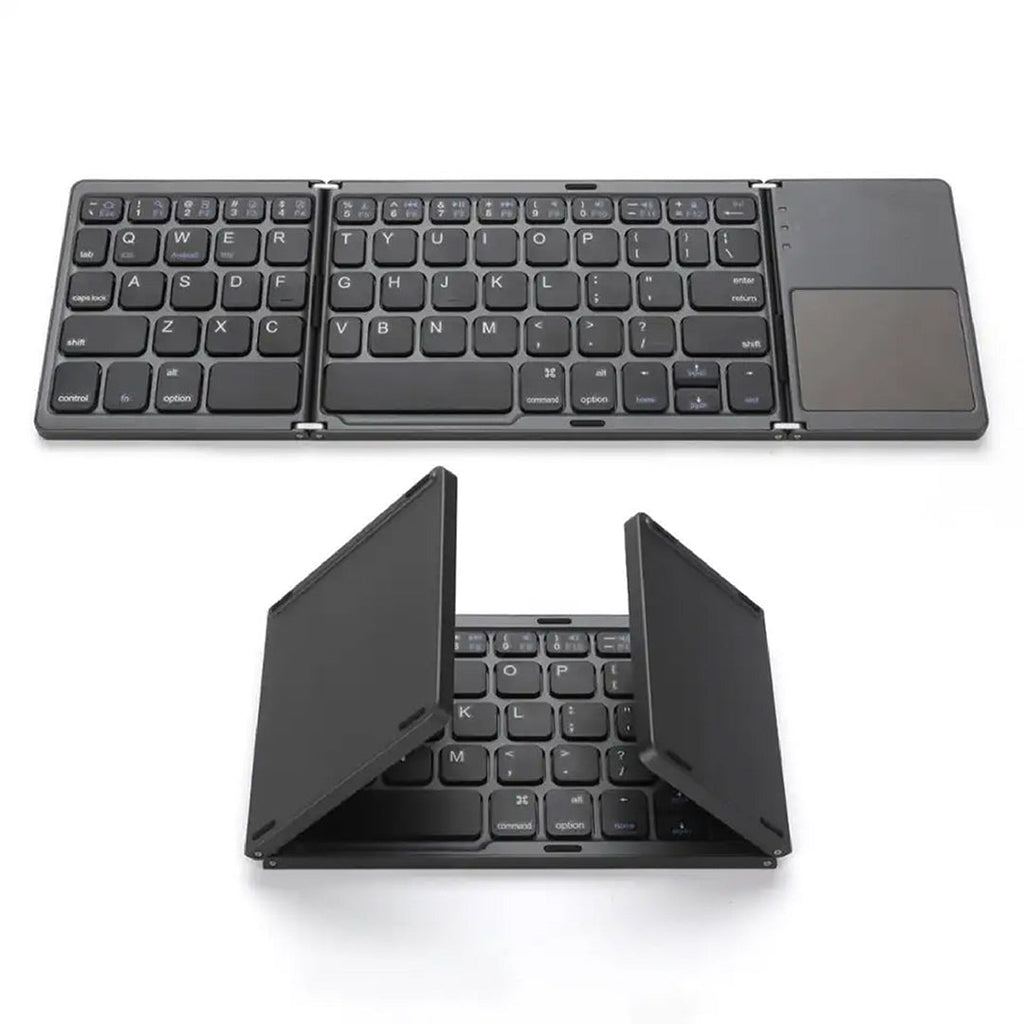 Foldable Bluetooth Keyboard with Touchpad | Portable Wireless Mini Keyboard for Windows, Mac, iOS & Android