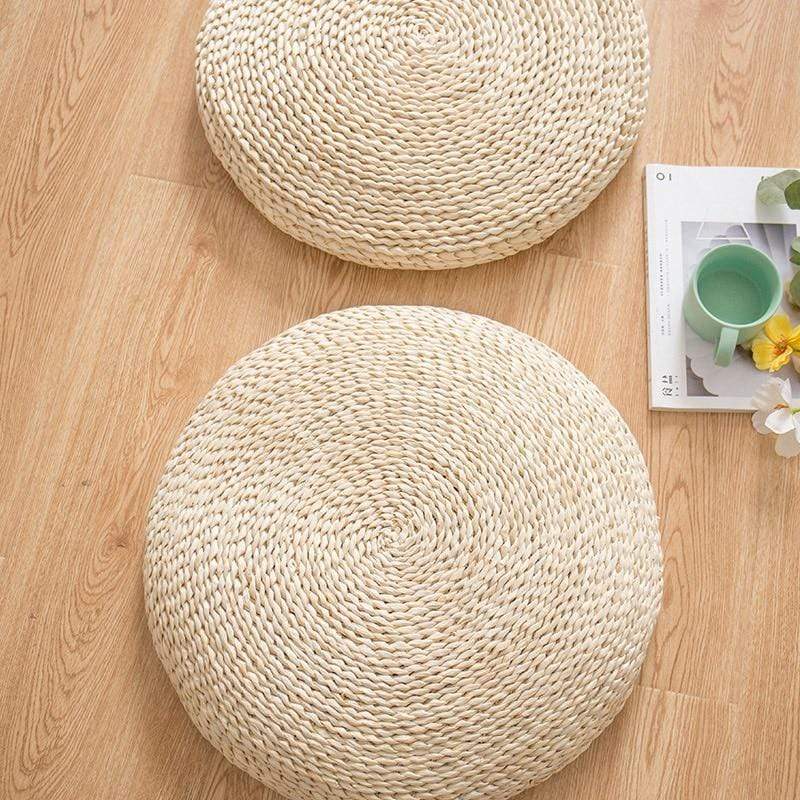 Natural tatami straw floor cushion