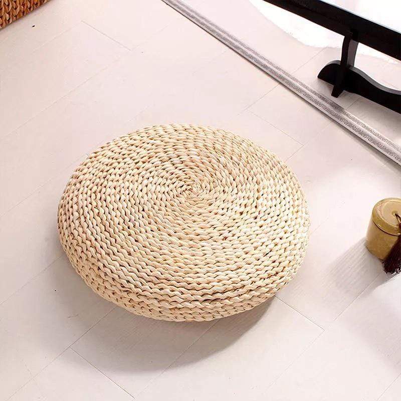 Natural tatami straw floor cushion