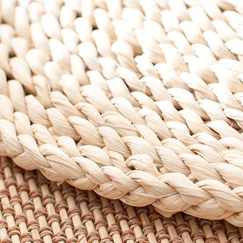 Natural tatami straw floor cushion