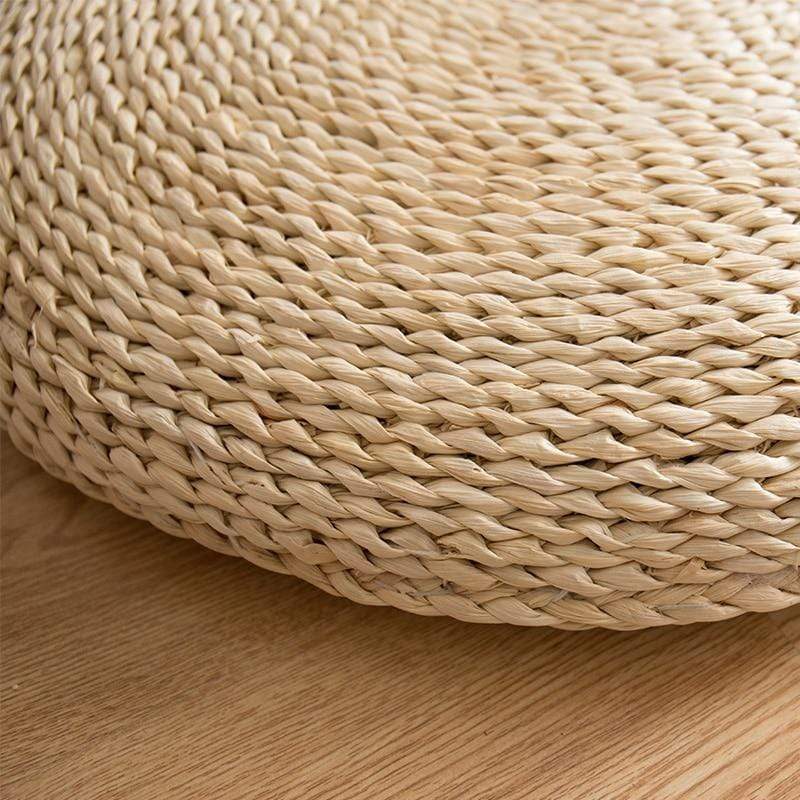 Natural tatami straw floor cushion