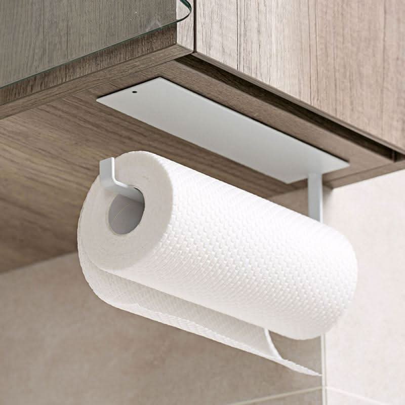 Modern Paper Towel Holder, Durable Iron, Wall Mountable