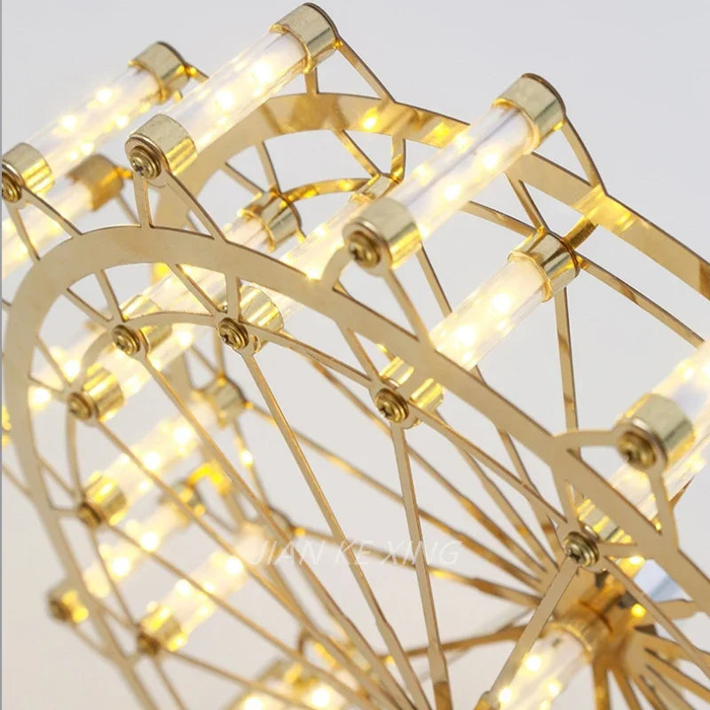 LED Ferris Wheel Desk Lamp, Decorative Lighting with Music Function, Retro Desk Light for Home