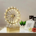 LED Ferris Wheel Desk Lamp, Decorative Lighting with Music Function, Retro Desk Light for Home