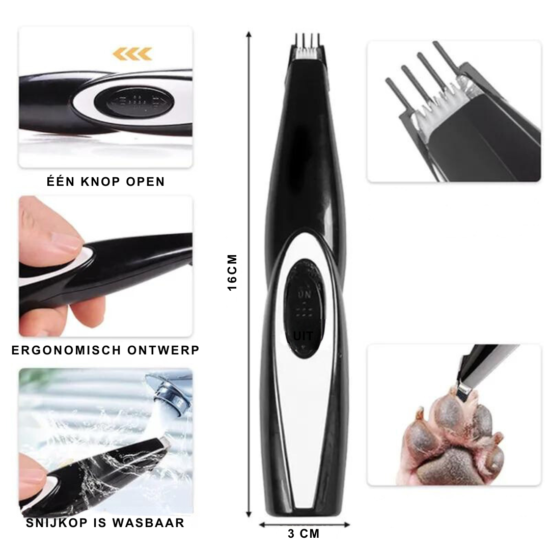 Wireless Dog Grooming Scissors, Professional Pet Trimmer for Sensitive Areas, USB Rechargeable, Quiet Operation, Stainless Steel