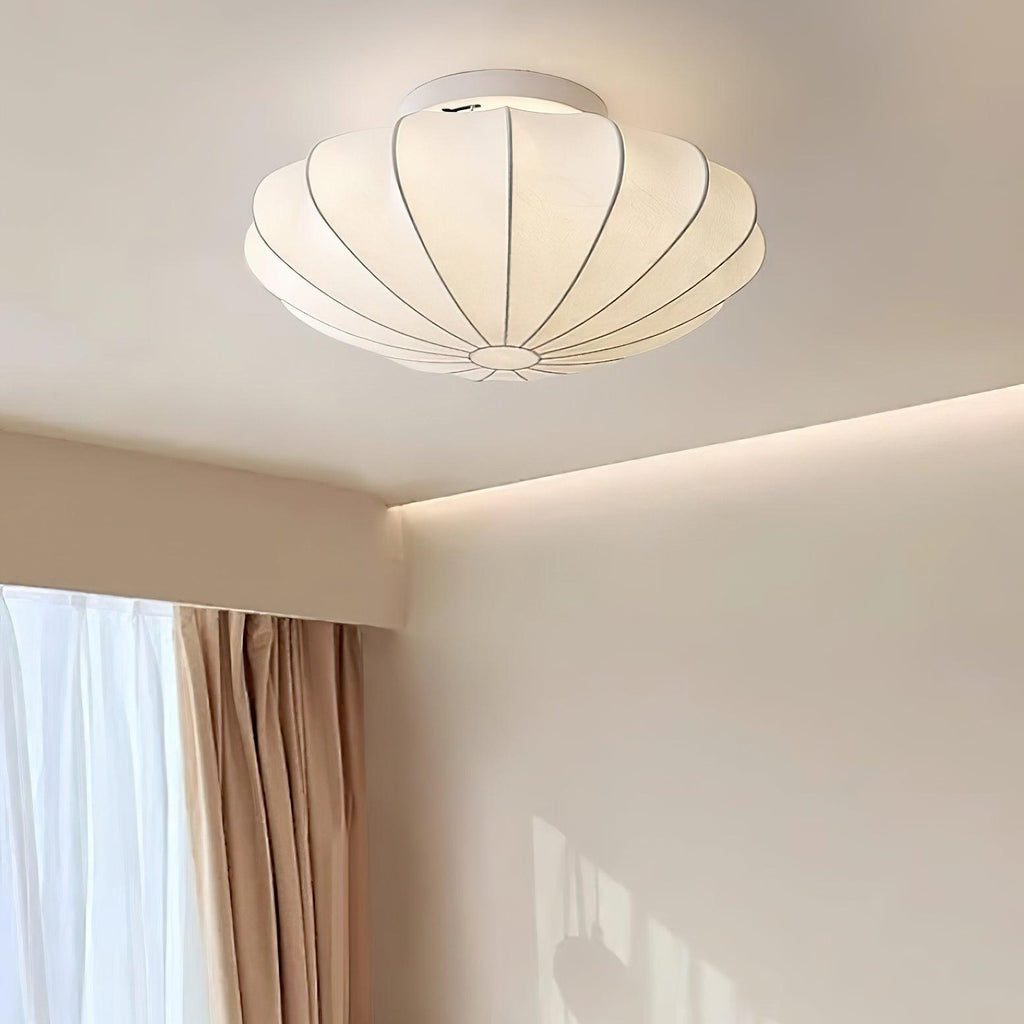 Shell-shaped Fabric Ceiling Lamp Elegant Design