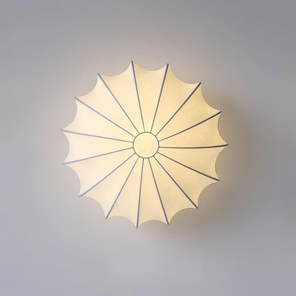 Shell-shaped Fabric Ceiling Lamp Elegant Design