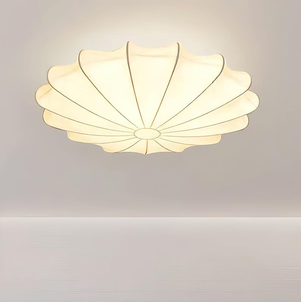 Shell-shaped Fabric Ceiling Lamp Elegant Design